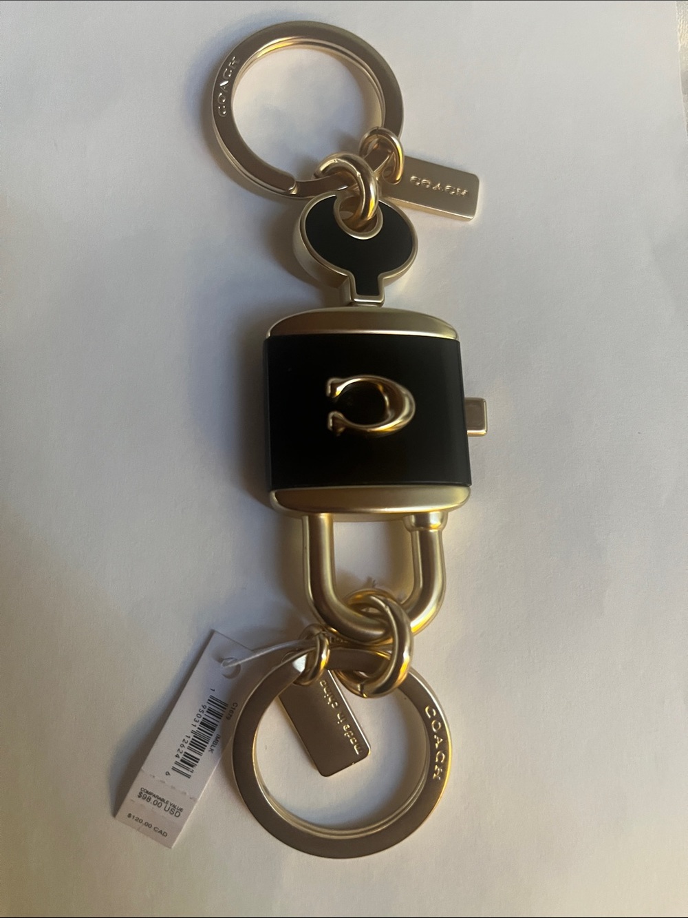 Coach Lock and Key Bag Charm. Valet Detachable Key Ring Fob